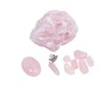 Rose quartz stone Royalty Free Stock Photo