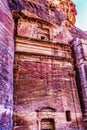 Rose Red Rock Tomb Street of Facades Petra Jordan Royalty Free Stock Photo