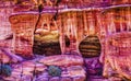 Rose Red Rock Tombs Street of Facades Petra Jordan Royalty Free Stock Photo