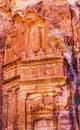 Rose Red Yellow Rock Tomb Street of Facades Petra Jordan Royalty Free Stock Photo