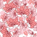 Rose seamless pink pattern. Decorative ornament backdrop for fab