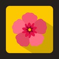 The Rose of Sharon icon, flat style