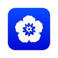 Rose of Sharon, korean flower icon digital blue Royalty Free Stock Photo