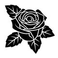 Rose silhouette 004 Royalty Free Stock Photo