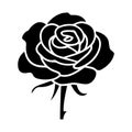 Rose silhouette vector icon art Royalty Free Stock Photo