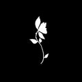 Rose silhouette vector, roses art, illustration logo.