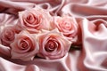 Rose silk themed background stock photo