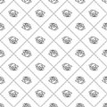 Rose sketch. seamless pattern. Flower design elements. Vector illustration. Elegant flower outline design. Gray symbol isolated on Royalty Free Stock Photo