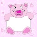 Rose smiling bear. Royalty Free Stock Photo