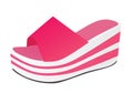 Rose striped woman sandal