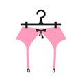 Rose suspender belt on the hanger