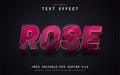Rose text effect editable Royalty Free Stock Photo