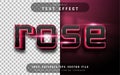 Rose text effect editable Royalty Free Stock Photo