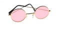 Rose tinted glasses, spectacles isolated on white background. Misplaced optimism concept. Royalty Free Stock Photo