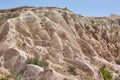 Rose valley in Goreme. Picturesque rock formation. Cappadocia, Turkey Royalty Free Stock Photo