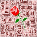 Romeo and Juliet Sweet Rose Word Cloud