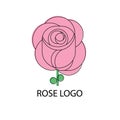 Rose vector logo design