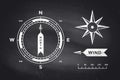 Rose Wind and Compass. Set of vintage arrows for Navigation Royalty Free Stock Photo