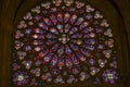 Rose Window Christ Stained Glass Notre Dame Paris France Royalty Free Stock Photo