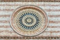 Rose window of the Basilica of Saint Clare, Assisi, Italy Royalty Free Stock Photo