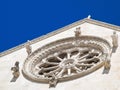 Rose window of Giovinazzo Cathedral. Apulia. Royalty Free Stock Photo