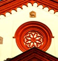 rose window italy lombardy in the barza old church b