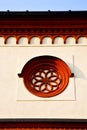 rose window italy lombardy in the barza old church