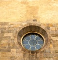 rose window italy lombardy in the barza old church