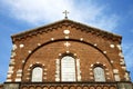 rose window italy lombardy legnano old church towe