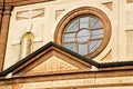 rose window italy lombardy in the parabiago old tile