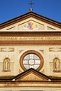 Rose window italy lombardy in the parabiago old tow