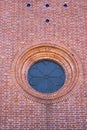 rose window italy lombardy in the sumirago old brick