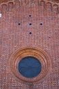 Rose window italy lombardy in the sumirago old towe