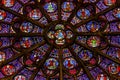 Rose Window Jesus Stained Glass Notre Dame Paris France Royalty Free Stock Photo