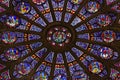 Rose Window Mary Jesus Stained Glass Notre Dame Paris France Royalty Free Stock Photo