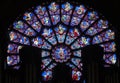 Rose  window in the Notre Dame Cathedral Royalty Free Stock Photo