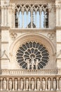 Rose window of Notre Dame de Paris Royalty Free Stock Photo