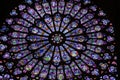 Rose window in Notre-Dame de Paris Royalty Free Stock Photo