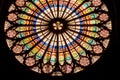Rose window of Notre-Dame de Strasbourg. Interior Royalty Free Stock Photo