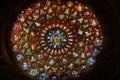 Rose Window Saints Stained Glass Cathedral Toledo Spain Royalty Free Stock Photo