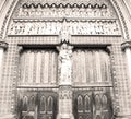 rose window weinstmister abbey in london old church door and ma Royalty Free Stock Photo