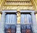 rose window weinstmister abbey in london old church door and ma Royalty Free Stock Photo