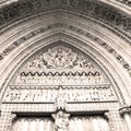 rose window weinstmister abbey in london old church door and ma Royalty Free Stock Photo