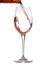 Rose wine being poured Royalty Free Stock Photo