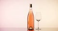 Rose wine bottle glass drink alcohol beverage refreshment celebration Royalty Free Stock Photo