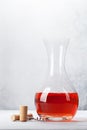 Rose wine in decanter Royalty Free Stock Photo