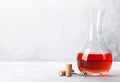 Rose wine in decanter Royalty Free Stock Photo