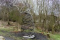 Roseate Terns In Flight by Celia Smith, part the Bord Waalk sculpture trail Amble, Northumberland UK