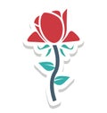 rosebud, flower Vector Icon editable