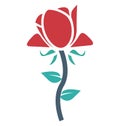 rosebud, flower Vector Icon rosebud, flower Vector Icon